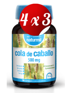 Pack 4x3 uds Cola De Caballo 500 Mg  90 Comprimidos De Dietmed