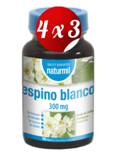 Pack 4x3 uds Espino Blanco 300 Mg 90 Perlas De Dietmed