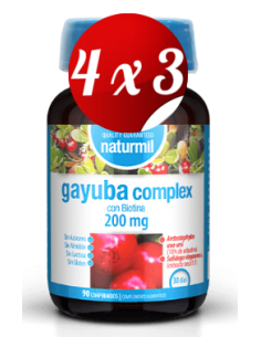 Pack 4x3 uds Gayuba Complex 200 Mg  90 Comprimidos De Dietmed