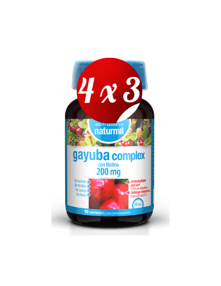 Pack 4x3 uds Gayuba Complex 200 Mg  90 Comprimidos De Dietmed