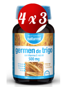 Pack 4x3 uds Gérmen De Trigo 500 Mg Perlas 120 Capsulas De Dietmed