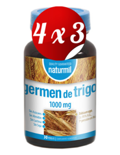 Pack 4x3 uds Germen De Trigo 1000 Mg Perlas 30 Capsulas De Dietmed
