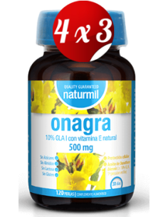Pack 4x3 uds Onagra 500 Mg Perlas 120 Capsulas De Dietmed