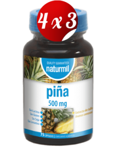 Pack 4x3 uds Piña 500 Mg  75 Capsulas De Dietmed