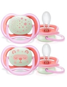 Chupete Nocturno 6-18Meses Rosa 2Ud Scf376/22 de Avent