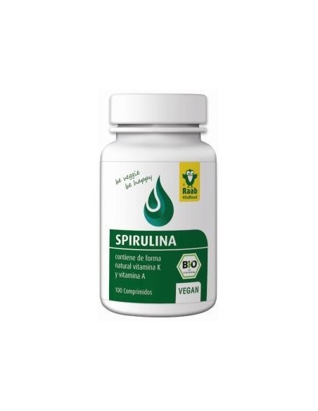Alga Spirulina 100 Comprimidos Bio Sg Vegan Raab Vitalfood
