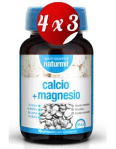Pack 4x3 uds Calcio+Magnesio 90 Comprimidos De Dietmed