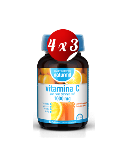Pack 4x3 uds Vitamina C 1000 Mg  60 Comprimidos De Dietmed