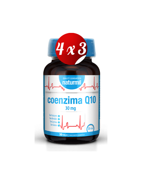 Pack 4x3 uds Coenzima Q10 30 Mg Perlas 30 Capsulas De Dietmed