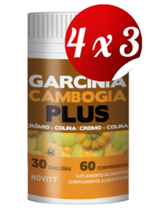Pack 4x3 uds Garcínia Cambogia Plus 60 Comprimidos De Dietmed