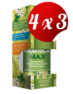 Pack 4x3 uds Graviola Max Solución Oral 500 Ml De Dietmed