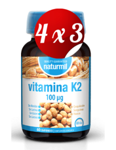 Pack 4x3 uds Vitamina K2 100 Mg  60 Comprimidos De Dietmed