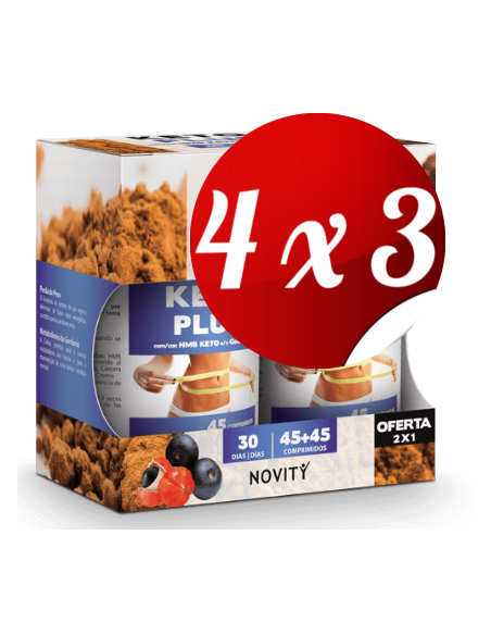 Pack 4x3 uds Keto Plus 45+45 Comprimidos De Dietmed