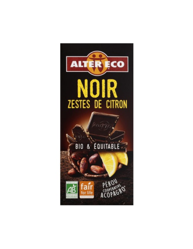 Chocolate Negro Con Limon Bio, 100 G de Altereco