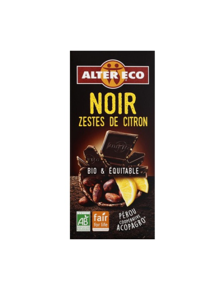 Chocolate Negro Con Limon Bio, 100 G de Altereco