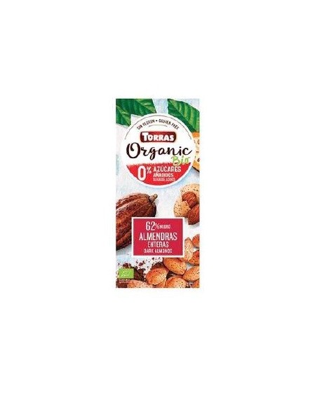 Chocolate Negro 62% Con Almendras 150G Bio Sg S/A Torras