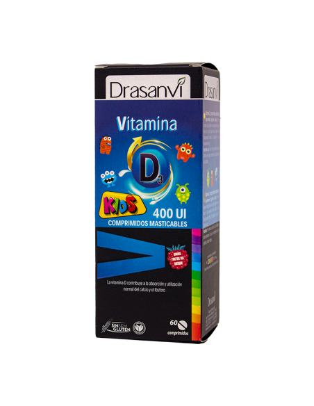 Vitamina D3 Kids 400 Ui 60 Comprimidos Masticable Drasanvi