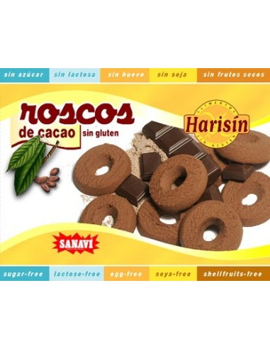 Roscos De Cacao 150 Gramos S/G Harisin