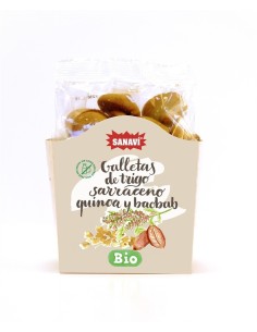 Galleta Sarraceno Quinoa Y Baobab 200 G de Sanavi