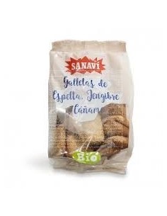 Galleta De Espelta Jengibre Y Cañamo 200 gramos Bio de Sanavi