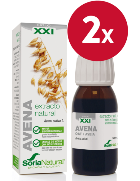 Pack de 2 ud Ext. Avena Xxi 50Ml. S/Al de Soria Natural