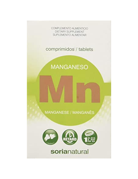 Pack de 2 ud Retard Manganeso 24 Comprimidos de Soria Natura
