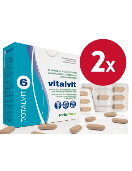Pack 2 Totalvit 6 Vitalvit Optimismo y Vitalidad 28 Cápulas