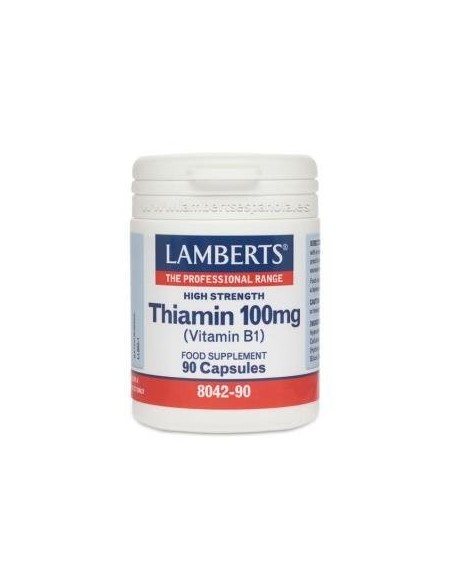 Pack de 2ud Vitamina B-1 100 Mg.(Tiamina) 90 Cap. de Lambert