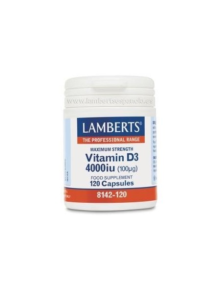 Pack de 2ud Vitamina D3 4000Ui 120Cap. de Lamberts