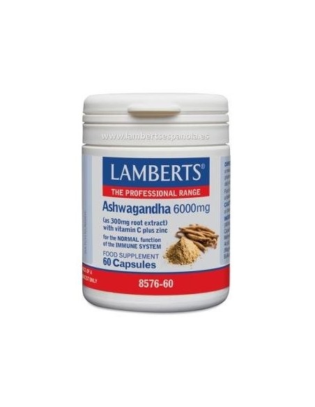 Pack de 2ud Ashwagandha 6000Mg. 60Cap. de Lamberts