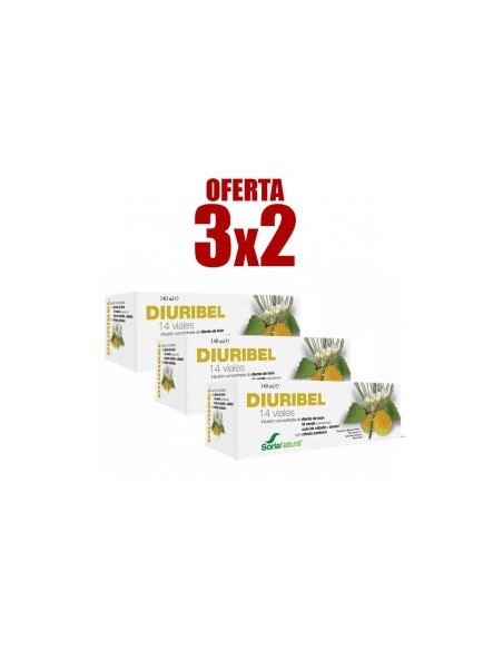 Pack 3X2 Diuribel 14Viales de Soria Natural.