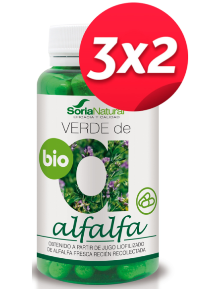 Pack 3X2 Verde De Alfalfa 80Cap. de Soria Natural.