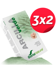 Pack 3X2 Arcilla Verde 250Gr. de Soria Natural.