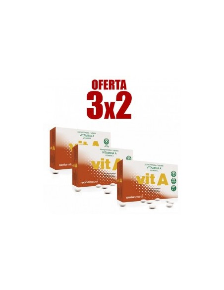 Pack 3X2 Retard Vitamina A 48 Comprimidos de Soria Natural.