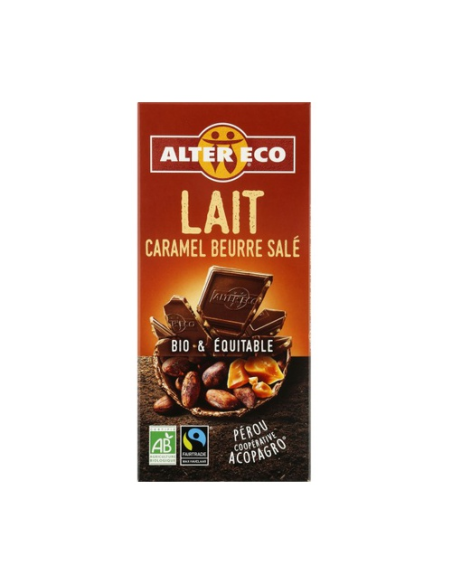 Chocolate Con Leche Y Caramelo Al Punto De Sal Bio, 100 G de Altereco