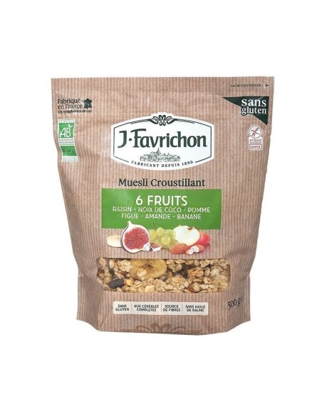 Crunchy Muesli 6 Frutas 375G de Favrichon