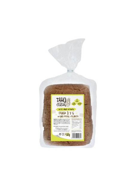 Pan De Molde Omega 3  Y 6  Lino Girasol 400 Gramos Taho Cereal