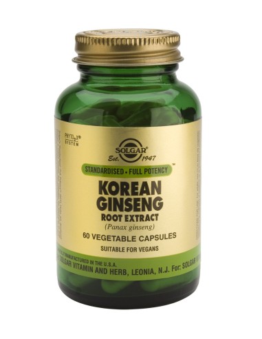 Ginseng Coreano  60 cápsulas vegetales Solgar