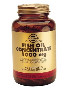 Aceite de Pescado Concentrado 1000 mg  60 cápsulas blandas Solgar