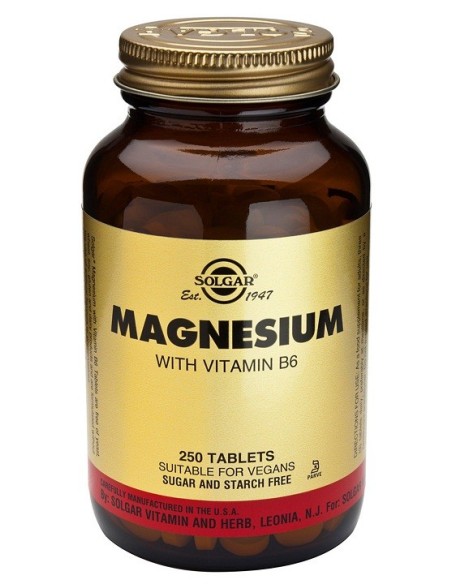 Magnesio + Vitamina B6  100 comprimidos Solgar