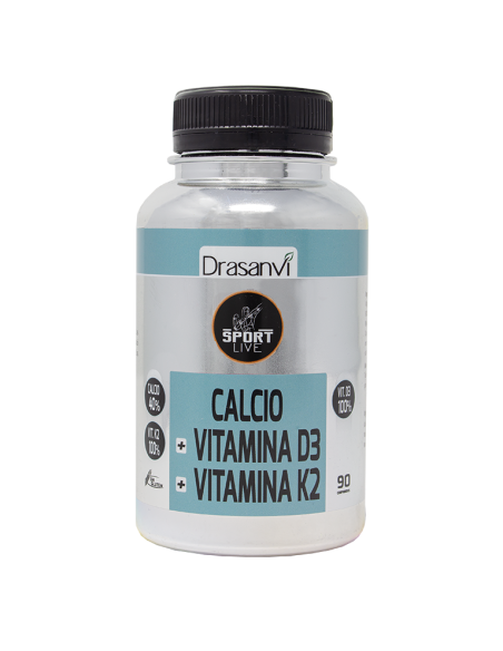 Calcio Vitamina D3+K2 90 Comprimidos Sport Live Drasanvi