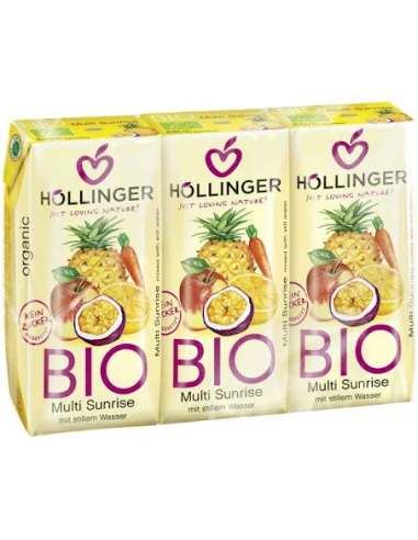 Minibrick Zumo Sunrise "Amanecer" Bio 3 x 200 ml de Hollinger