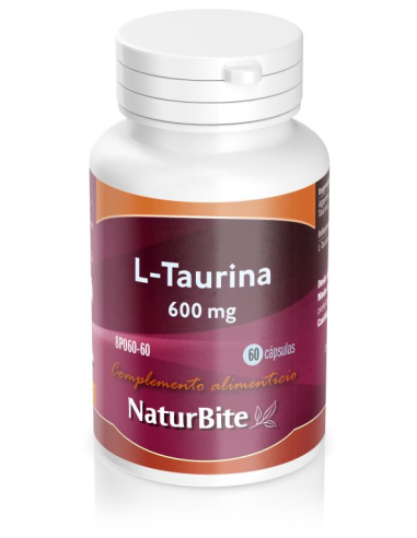 L-Taurina 600mg, 60 Caps. de Naturbite