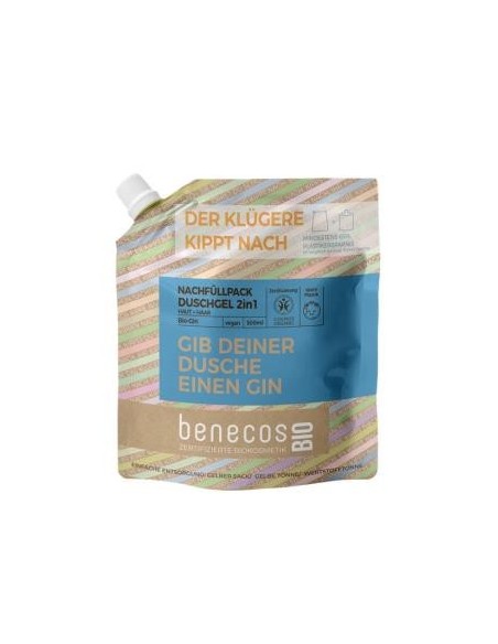 Gel De Baño 2En 1 Ginebra 500 Ml Recarga Bio Vegano Benecos