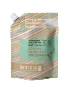 Gel De Baño 2En 1 Menta Recarga 1Lt. Bio Vegano Benecos