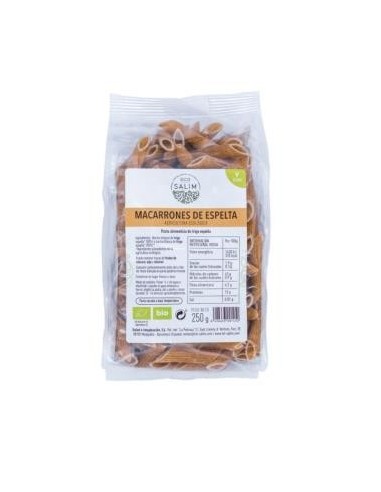 Macarrones De Espelta 250Gr. Bio Vegan de Eco Salim