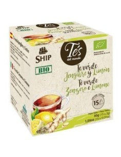 Te Verde Jengibre Limon  Infusion 15Piramides Ship