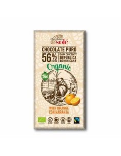 Chocolate Negro 56% Con Naranja 100Gr. Eco de Chocolates Sole