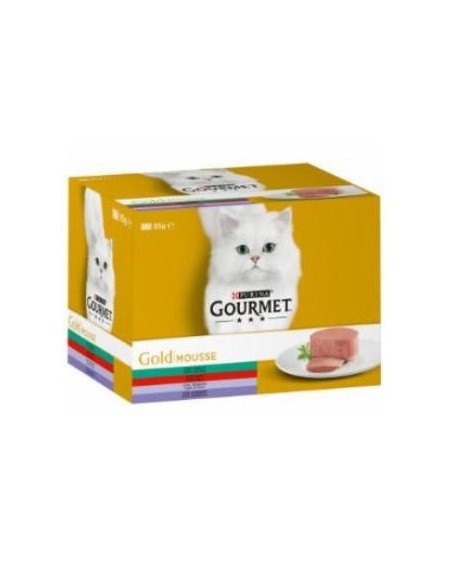 Gourmet Gold Mousse Ternera Caja 24X85Gr Multipack Purina Vet