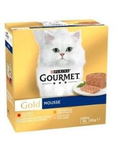 Gourmet Gold Mousse Surtido Caja 8X85 Gramos Purina Vet